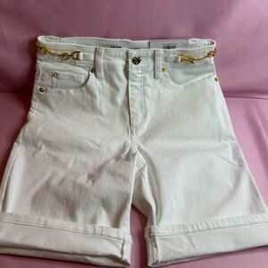 INC Essentials Women’s High Rise Denim Bermuda Shorts Size 6/28 NWT